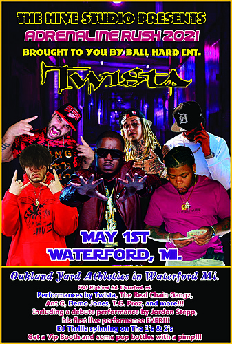 The Hive Studio Presents: ADRENALINeE RUSH 2021 Brought to you by Ball Hard Ent. poster