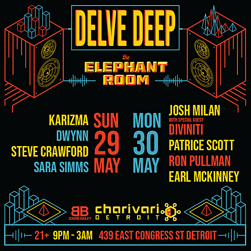 Charivari Detroit Bruce Bailey Delve Deep Elephant Room House Holiday poster
