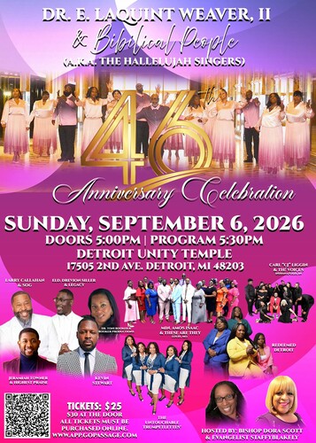 Dr. E. LaQuint Weaver II & Biblical People (The Hallelujah Singers) - 46th Anniversary Celebration poster